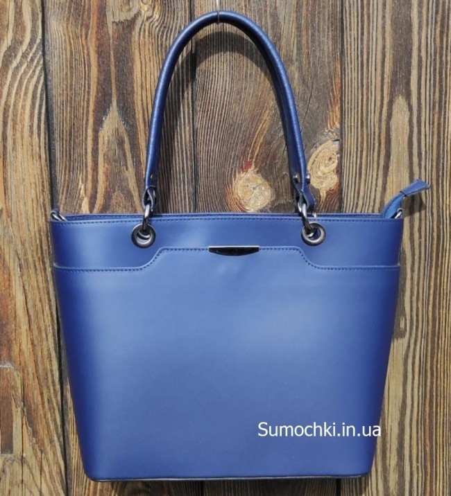 Сумка Virginia Conti каркасная с двумя швами спереди (Темно-синий)