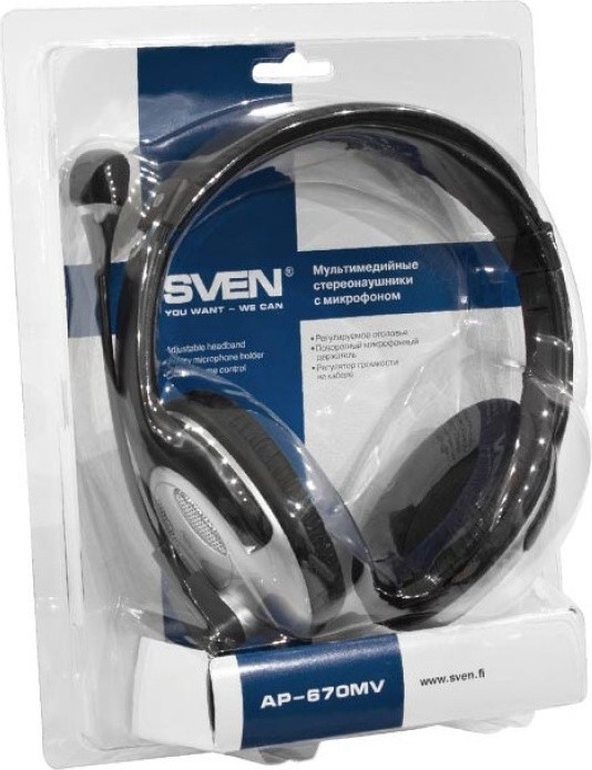 Sven AP-670MV с микрофоном (чёрн.)