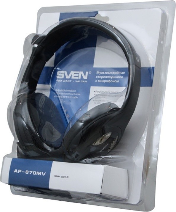 Sven AP-670MV с микрофоном (чёрн.)