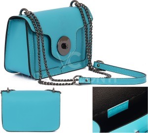 Сумка-клатч Virginia Conti на цепочке ободок по контуру (Бирюзовый)