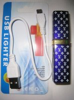 Электронная USB зажигалка с аккумулятором в виде губной помады (74 915)