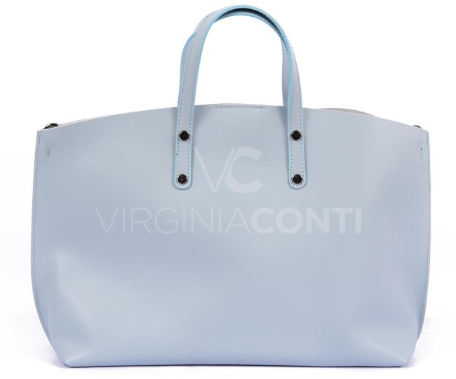 Сумка-шопер Virginia Conti без заклепок (Блакитний)