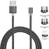Кабель USB магнитный 3в1 Micro/iPhone5/6/Type C (1 м) ТКАНЬ