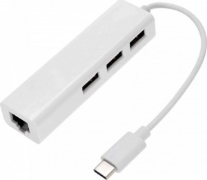 Адаптер TYPE-C/LAN+3 USB Adapter для MacBook / RJ45 + HUB