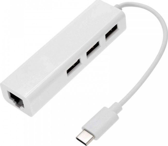 Адаптер TYPE-C/LAN+3 USB Adapter для MacBook/RJ45 + HUB