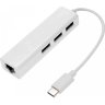 Адаптер TYPE-C/LAN+3 USB Adapter для MacBook / RJ45 + HUB