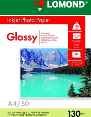 Бумага Lomond 130 г/м, гл., А4 50л.