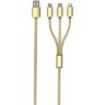 Кабель USB универсальный LC85 2microUSB+1 Iphone 2,1A (1 м)