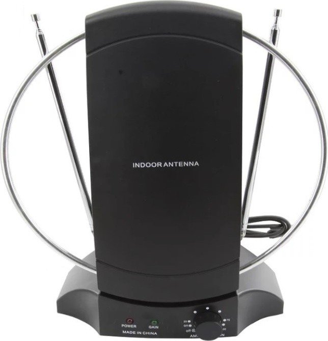 Антенна DVB-T2 Eurosky ES-101 (комнатная МВ+ДМВ активная с усилителем)