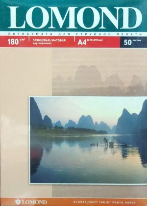 Бумага Lomond 180 г/м, гл./матт., А4, 50л.