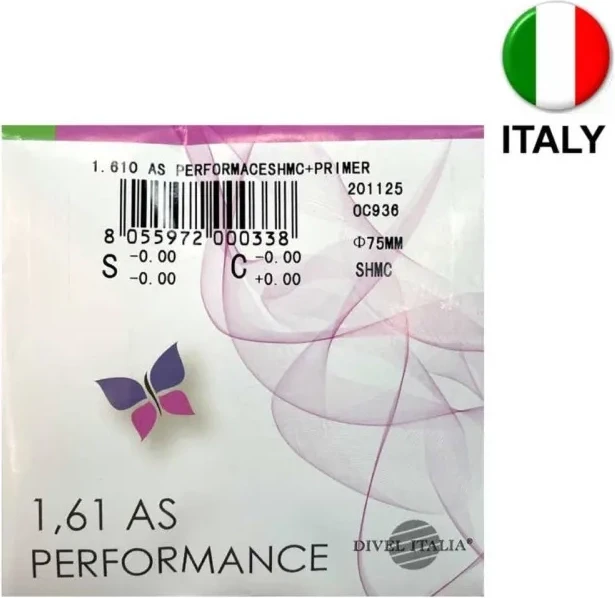 Окулярні лінзи Асферична лінза Divel Italia 1,74 з сатиновим покриттям