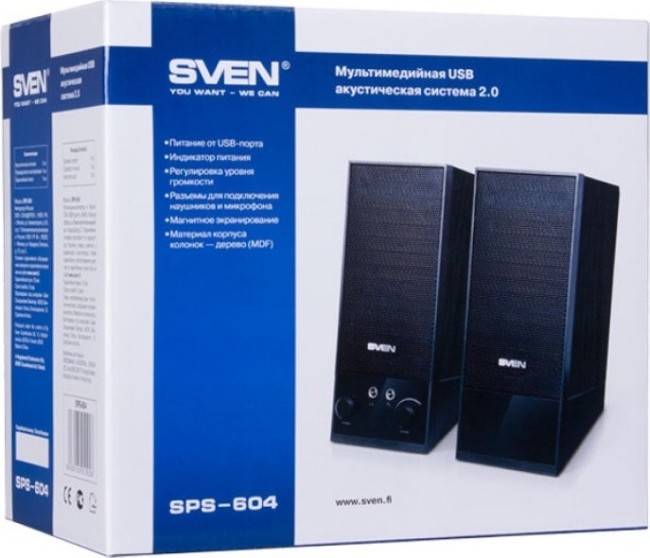 Колонки Sven SPS-604 (чёрн.) Колонки Sven SPS-604 (чёрн.)