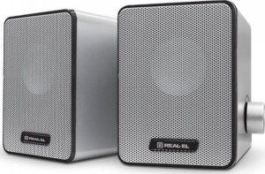 Мультимедійна USB акустична система 2.0 REAL-EL S-65, срібний