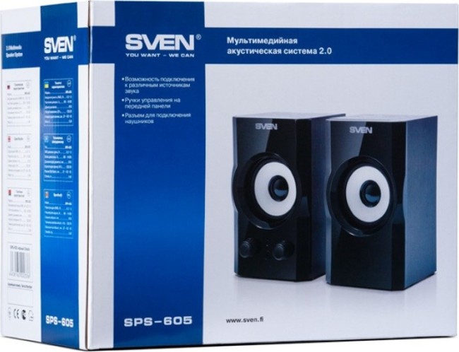Колонки Sven SPS-605 (чёрн.) Колонки Sven SPS-605 (чёрн.)