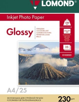 Бумага Lomond 230 г/м, гл., А4, 25л.