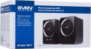 Акустична система 2.0 SVEN 247, потужність 2х2.0 Вт(RMS) чорний