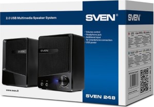 Акустична система 2.0 SVEN 248, чорний (6Вт, USB)