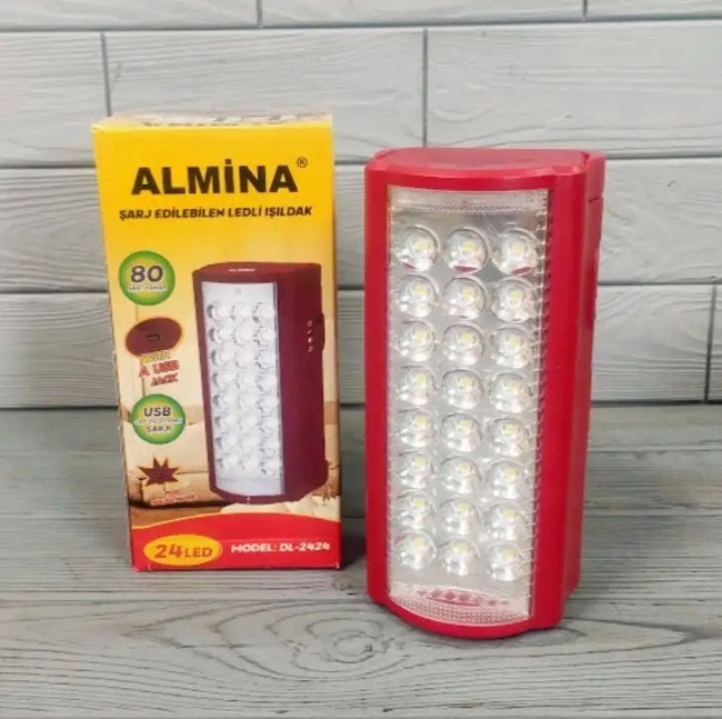 Фонарь светильник Power Bank 30000mAh (3Ah) Almina D-2424 24LED