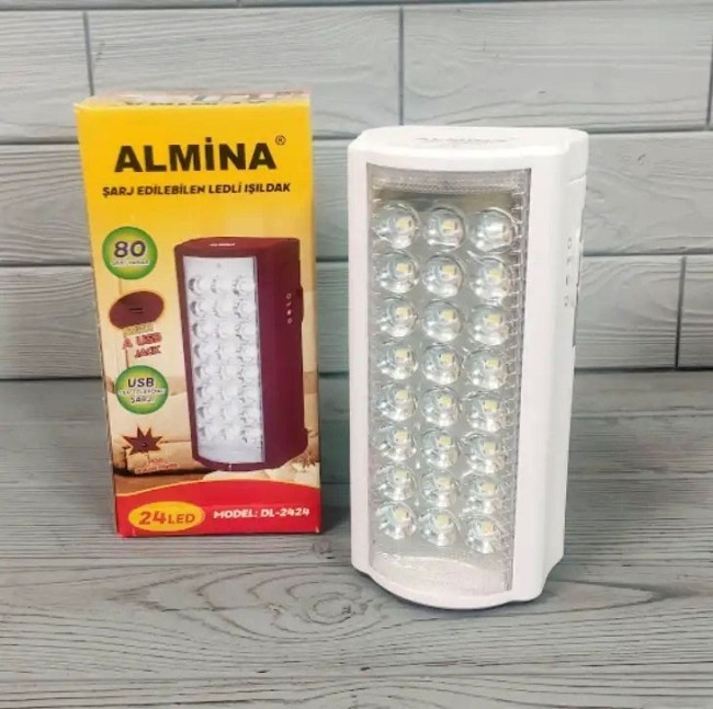 Фонарь светильник Power Bank 30000mAh (3Ah) Almina D-2424 24LED