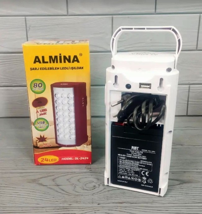 Фонарь светильник Power Bank 30000mAh (3Ah) Almina D-2424 24LED