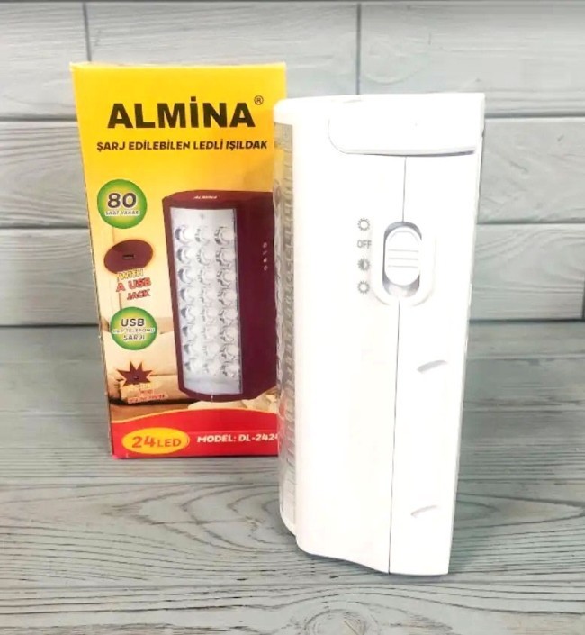 Фонарь светильник Power Bank 30000mAh (3Ah) Almina D-2424 24LED