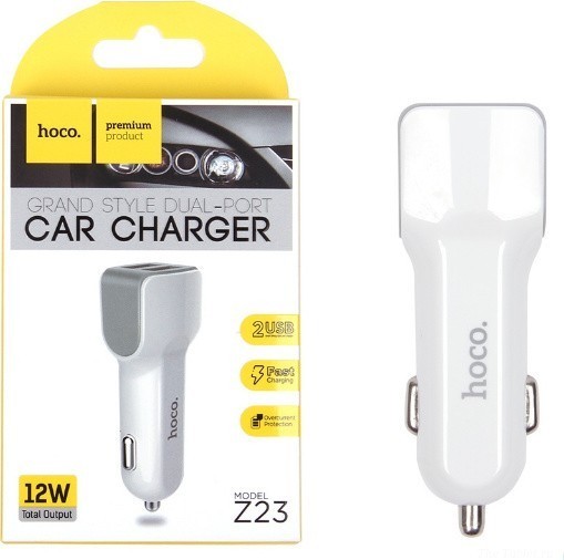 АЗУ Hoco Z23 (2.4A Dual USB ) white