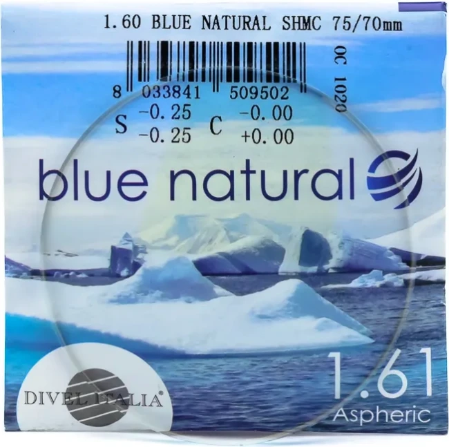 Окулярні лінзи Асферична лінза 1,61 Blue Natural з сатиновим покриттям SILKEN