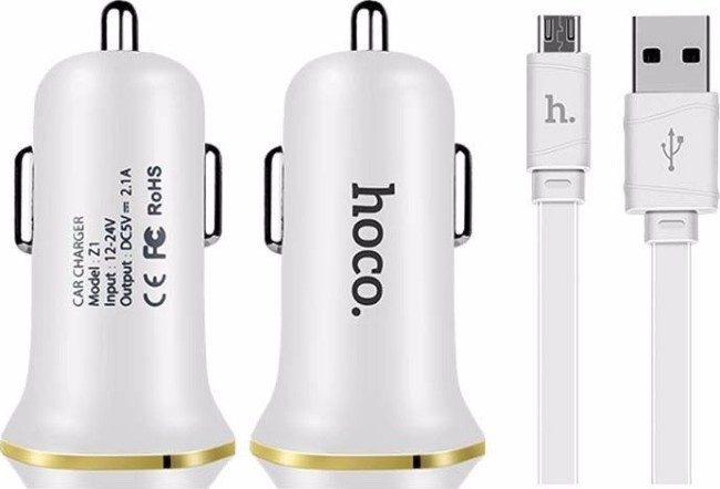 АЗУ Hoco Z1 (2.1A Dual USB) white