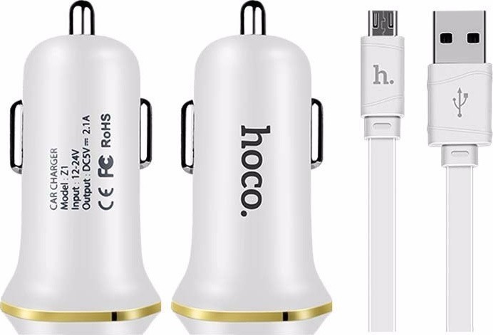 АЗУ Hoco Z1 (2.1A Dual USB ) white