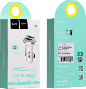 АЗУ Hoco Z1 (2.1A Dual USB ) white