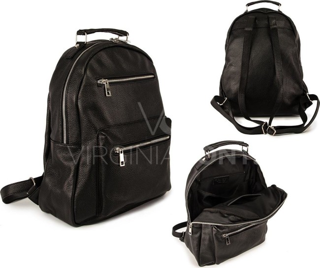 Рюкзак Virginia Conti карман+гор.молния (Черный)