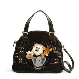 B5100 BRACCIALINI GIRAFFA Замш Черная Сумка женская BRACCIALINI