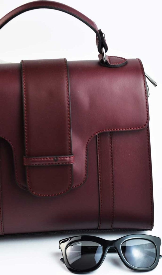 Сумка Virginia Conti фигурный клапан, слои (Бордовый)