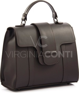 Сумка Virginia Conti фигурный клапан, слои (Темно-серый)