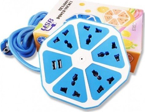 Сетевой удлиннитель с USB Hexagon socket RS29