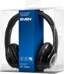 Навушники з мікрофоном SVEN AP-930M, чорний-срібло