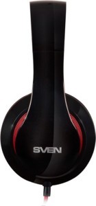 Навушники з мікрофоном SVEN AP-940MV чорно-червоні та регулятором гучності