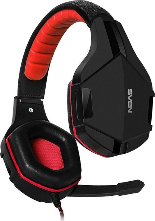 Ігрові стереонавушники з мікрофоном SVEN AP-G850MV, чорний-червоний