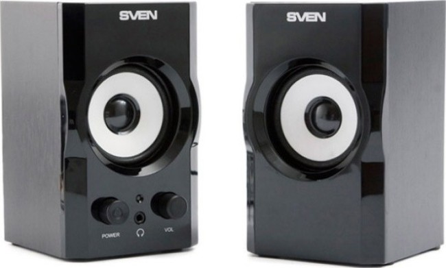 Акустична система SVEN SPS-605 2.0, потужність 2х3 Вт(RMS), чорний