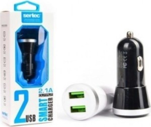 АЗУ 2USB c microUSB SERTEC ST-211 BLACK/WHITE