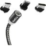 Кабель USB магнитный 360° 3 in 1 (type C, micro, IPHONE)
