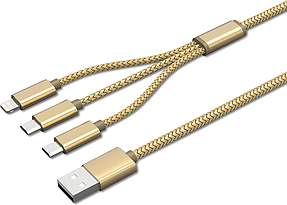 Кабель USB 3 в 1 microUSB/TYPE-C/IPHONE LDNIO LC85