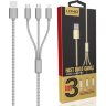 Кабель USB 3 в 1 microUSB/TYPE-C/IPHONE LDNIO LC85