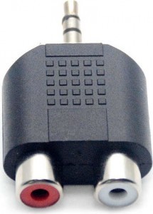 Адаптер 3,5 мм M/2xRCA F Адаптер 3,5 мм M/2xRCA F