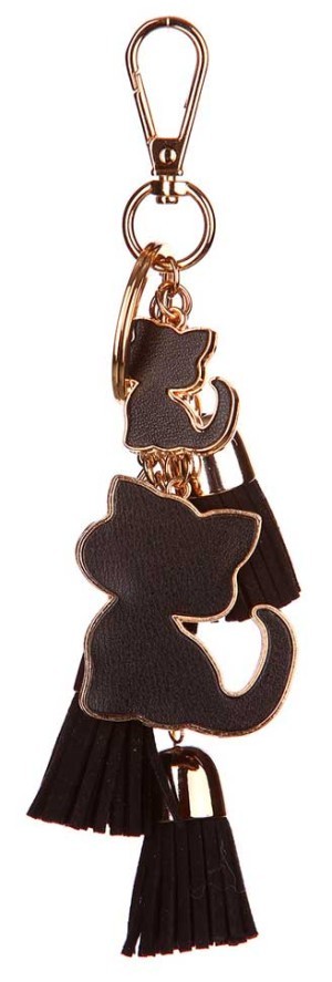 Подвеска черная с кошками