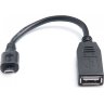 Кабель REAL-EL USB2.0 OTG 0.1m, чорний