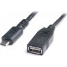 Кабель REAL-EL USB2.0 OTG 0.1m, чорний
