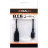 Кабель REAL-EL USB2.0 OTG 0.1m, чорний