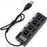 USB хаб 4 высокоскоростных порта USB 2.0 с переключателями ЧЕРНЫЙ