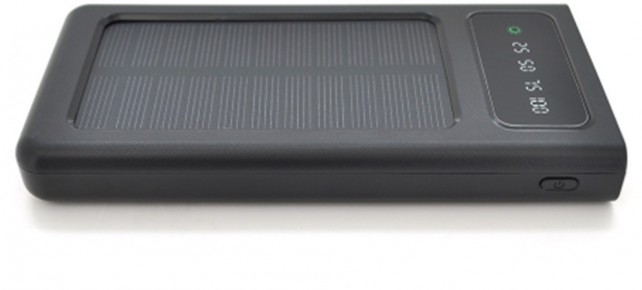 Power bank 10000 mAh Solar, YM-307TYM (5V/200mA), 2xUSB, 5V/1A/2,1A, USB <-> microUSB, ударо защищен